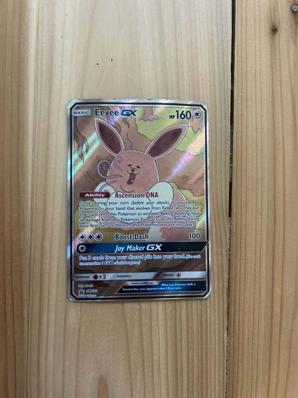 Pokémon Eevee GX SM233 Black Star Promo Alternate Full Art Holo Card
